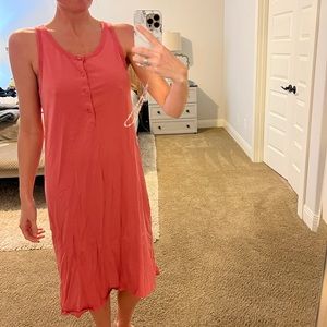 Coral cotton summer dress